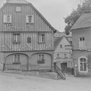 Schirgiswalde : Schirgiswalde. Geburtshaus Theodor Hentschels (1830-1892), Hentschelgasse