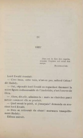 IV. Dieu