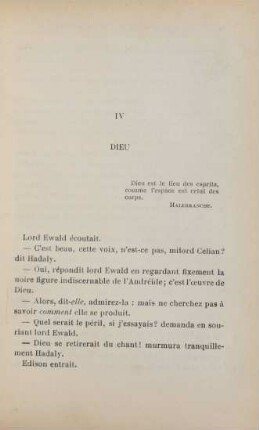 IV. Dieu