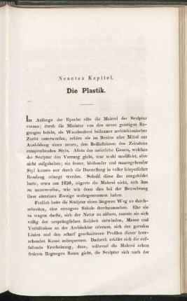 Neuntes Kapitel. Die Plastik.