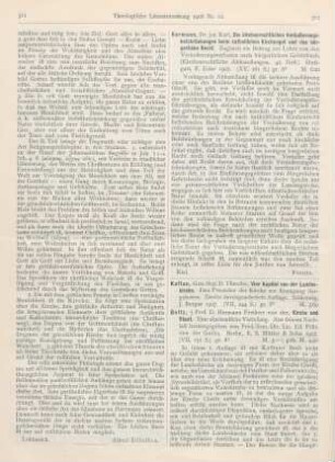 312-314 [Rezension] Goltz, Hermann Freiherr von der, Kirche und Staat. Eine akademische Vorlesung