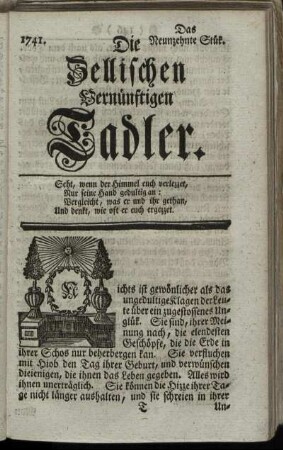 1741. Das Neunzehnte Stük.