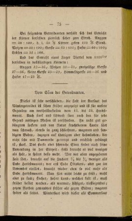 Vom Säen der Getreidearten
