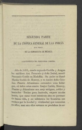 Nascimiento de Fernando Cortes