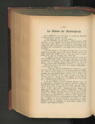 Le Héros de Marrakech.