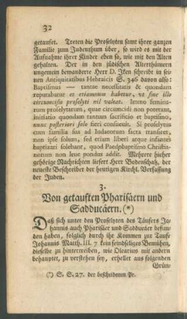 3. Von getauften Pharisäern und Sadducäern