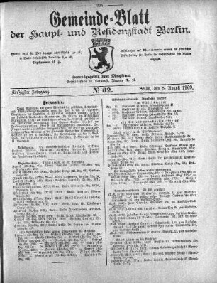 1909,32: No. 32, 8. August 1909
