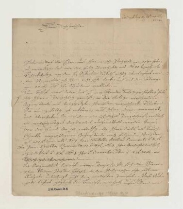 Brief von Gotthard Martinengo an Joseph Heller