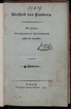 Adelheid von Flandern : Geschichte des vierzehnten Jahrhunderts erzählt und dramatisirt