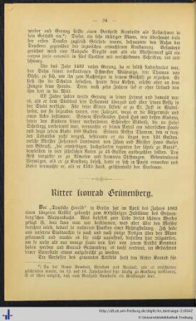 Ritter Konrad Grünenberg.