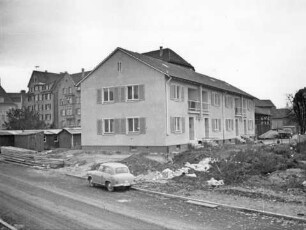 Bau der Staustufe Untertürkheim/Neckar