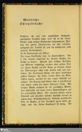 Wendische Ostergebräuche