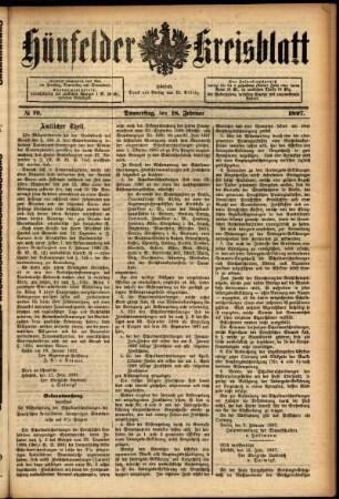 Ausgabe vom Donnerstag, den 18. Februar 1897.