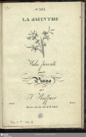 La Jacinthe : Walse favorite pour le Piano