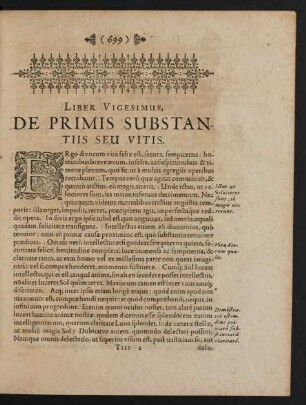 Liber Vigesimus, De Primis Substantiis Seu Vitis.