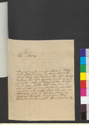 Brief von Korsinsky, Bernhard an Goethe, Johann Wolfgang von
