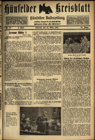 Zweite Ausgabe vom Dienstag, den 24. März 1931.