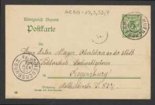 Brief von Joseph Kränzle an Anton Mayer