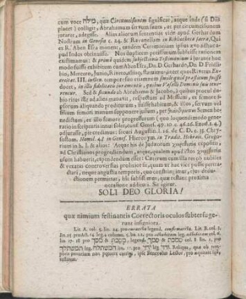 Errata quæ nimium festinantis Correctoris oculos subter fugerunt insigniora.