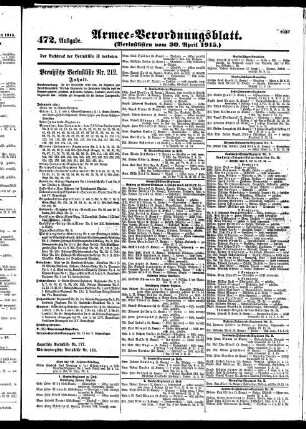 472.Ausgabe. Freitag, 30. April 1915