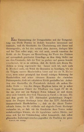 Kritische Beiträge zu Ovids Epistulae ex Ponto v. R[udolf] Ehwald