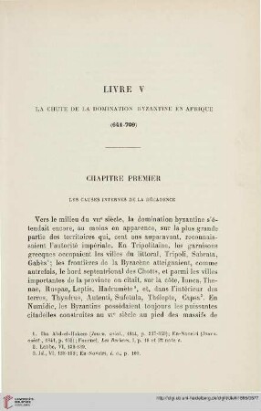 Chapitre premier: Les causes internes de la décadence