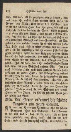 Wie der Peter erkennet die schöne Magelona sein treues Gemahl.