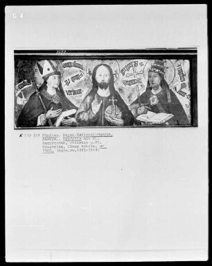 Predella mit Christus und Heiligen