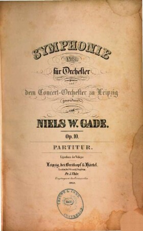 Symphonie No. 2 für Orchester : op. 10