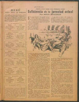 Suficiencia de la juventud actual : Medite usted sobre este problema diario