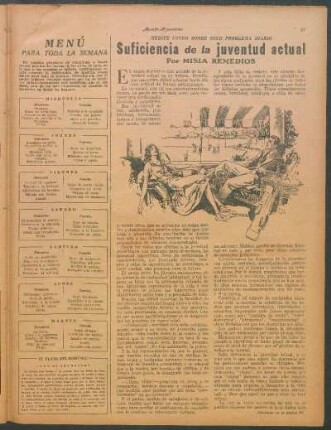 Suficiencia de la juventud actual : Medite usted sobre este problema diario