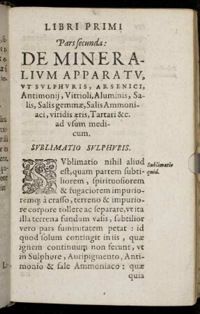 Libri Primi Pars secunda: De Mineralium Apparatu ...