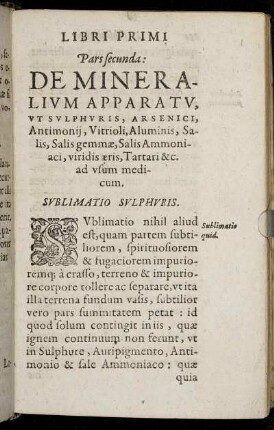 Libri Primi Pars secunda: De Mineralium Apparatu ...