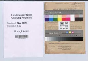 Entnazifizierung Anton Springl , geb. 05.08.1902 (Buchdrucker)