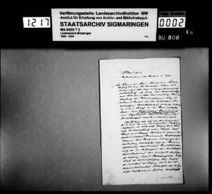 Kollekte im Oberamtsbezirk zu Gunsten des Ulmer Münsterbaues