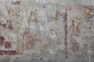 Szenen aus Heiligenlegenden — Malerei an der nördlichen Tonnenwand — Wandbild