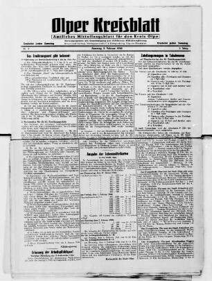 Olper Kreisblatt : amtliches Mitteilungsblatt für den Kreis Olpe
