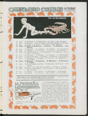 Calendario Colibrí - Octubre, 2ª Quincena