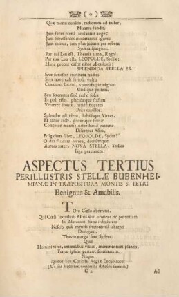 Aspectus tertius.