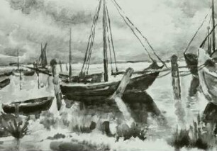 Vertäute Segelboote