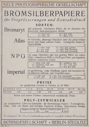 Tieraufnahmen von Käthe Hecht : Leporello mit 14 Tieraufnahmen von Käthe Hecht, hg. von der Neuen Photographischen Gesellschaft AG, Berlin-Steglitz 1913
