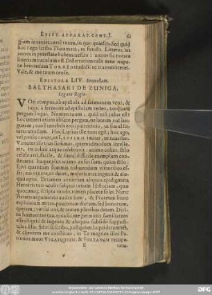 Epistola LIV. Bruxellam. Balthasari De Zuniga, Legato Regio.