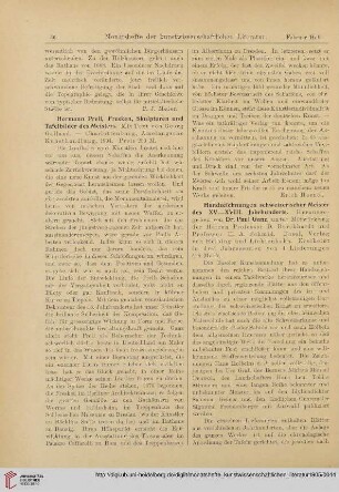 [Rezension von: Hermann Prell, Fesken, Skulpturen und Tafelbilder des Meisters]