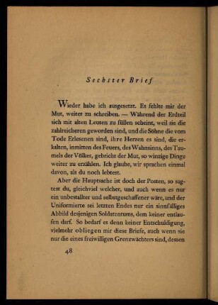 48-65, Sechster Brief