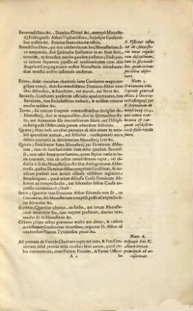 Summarium. Nos Joannes Baptista &c. Monasterij exempti ad Sanctum Emmeramum Abbas Ratisbonæ &c. Visitator Ordinarius &c. ...