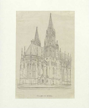 Münster. Chor und Querhaus von Nordosten. Um 1873