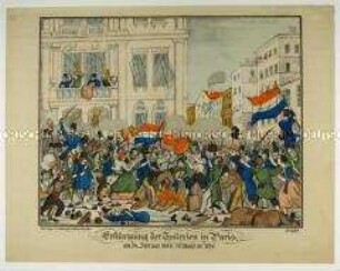 Neuruppiner Bilderbogen Nr. 1307 - Erstürmung der Tuilerien in Paris am 24. Februar 1848