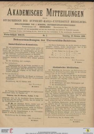 Nr. 2 (29. Oktober 1898)