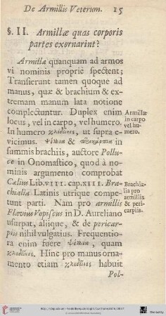 §II. Armillae quas corporis partes exornarint?
