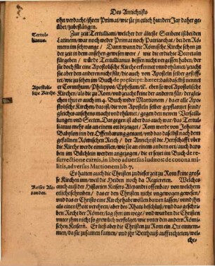 Antichrists Gründtliche Offenbarung : Wider die Disputation der Jesuwiter zu Mentz, vom Newen unnd falschen Antichrist, Intituliert. Und Gregorii Scherers, auch eines Jesuwiters, Bericht, so in etliche Predige verfaßt: Ob der Bapst zu Rom der Antichrist sey. Darinn auffs deutlichst und klärlichst erwisen wirdt, daß der Bapst, das Bapsthumb, oder Römische Kirche, daß rechte Antichristische Reich sey, darvon Daniel, Christus, Petrus, Paulus und Johannes geweissaget, [&]c.